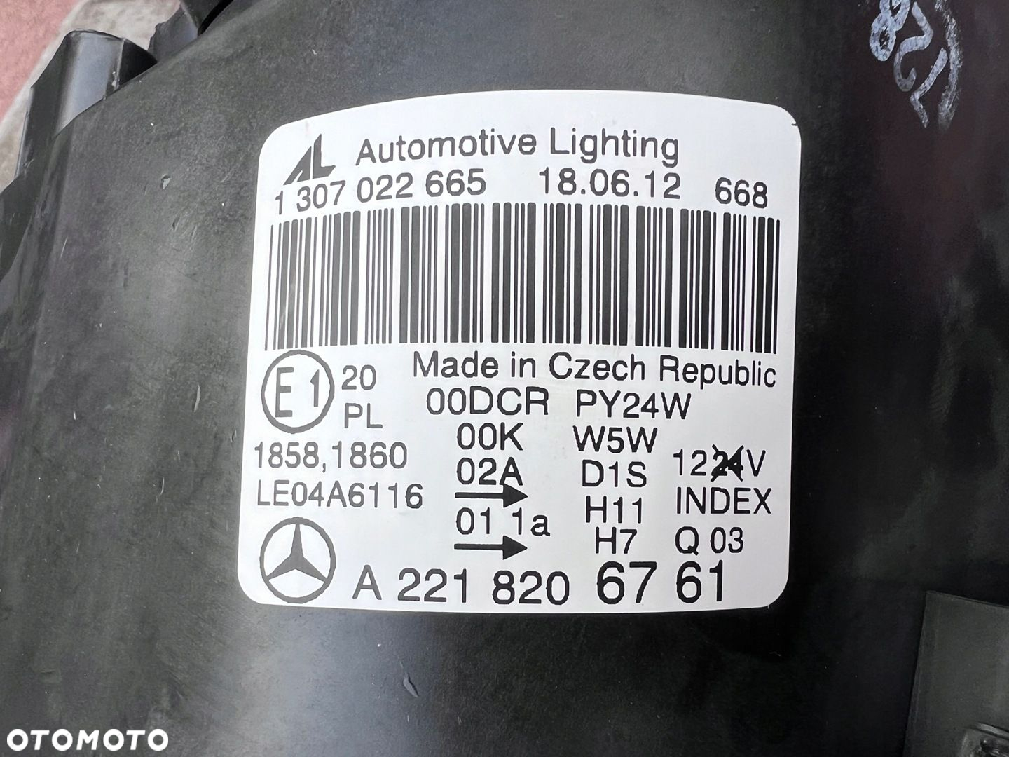 Lampa przednia MERCEDES S KLASA W221 XENON NIGHT VISION EUROPA ORYGINALNA - 5