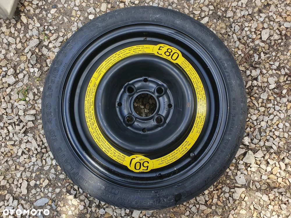 VW SEAT KOŁO DOJAZDOWE 14 4x100 3.5J ET38 ORYGINALNA FELGA 1L0601025D DOJAZDÓWKA ZAPASOWE 14" 105/70/R14 POSIADAM 4 SZT - 5
