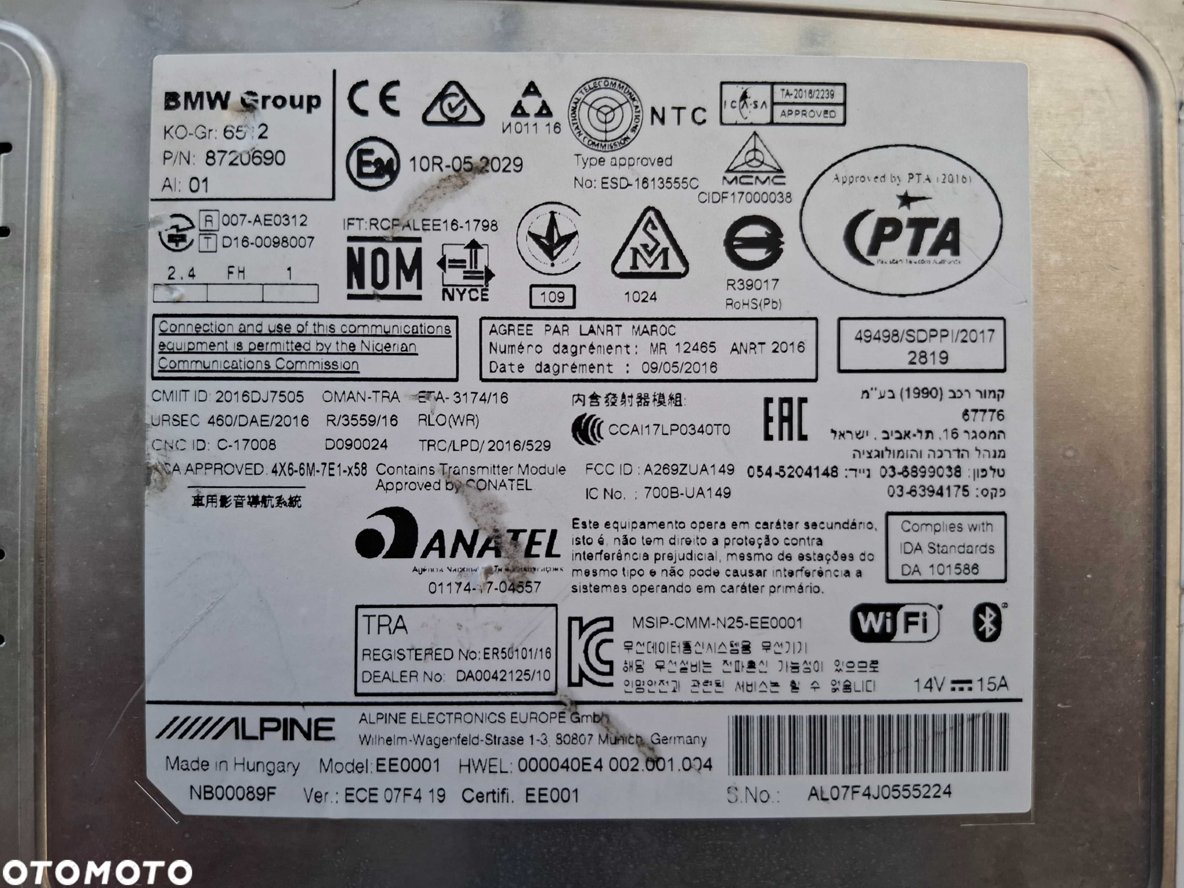 Moduł Radio Nawigacja Mini Cooper F55 F56 Oryginał EUROPA - 4