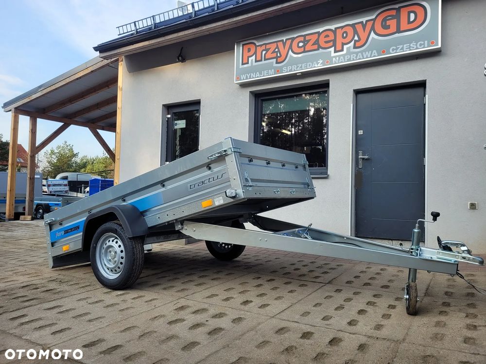 Faro Przyczepa TRACTUS 263x125 resor, uchylna, burty, MOCNA 750kg, DUŻY WYBÓR - 1