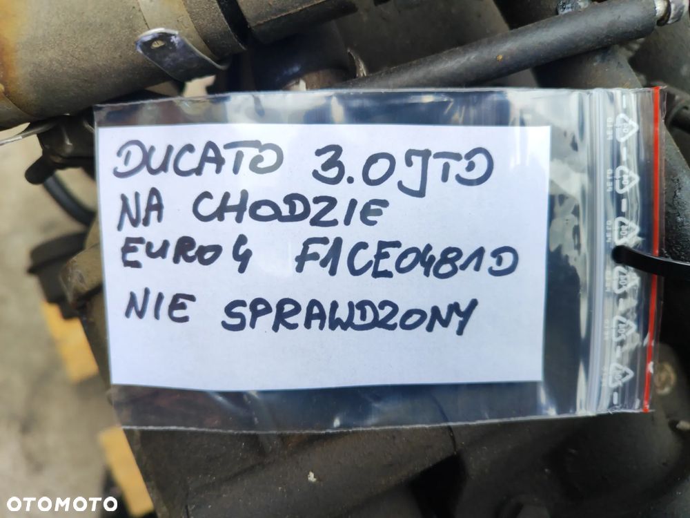 Silnik kompletny 3.0 JTD HDI 160KM Euro 4 na chodzie do Fiat Ducato Peugeot Boxer Citoren Jumper II 06- F1CE0481D Film z pracą, sprzedaję jako do przejrzenia! - 12