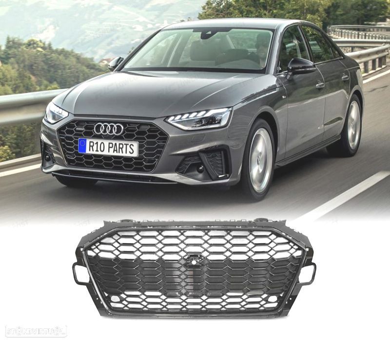 GRELHA AUDI A4 B9 20- LOOK S LINE PRETO BRILHANTE - 1