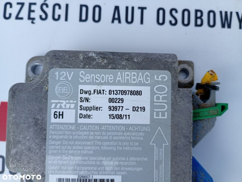 moduł poduszki airbag sensor peugeot boxer III jumper ducato 2011-2014r 01370978080 - 2