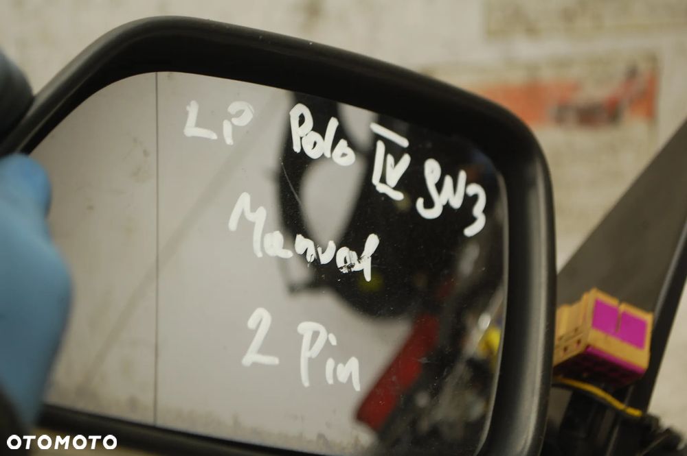 LUSTERKO LEWY PRZÓD PRZEDNIE MANUALNE VW POLO IV 9N3 LIFT CZARNE 2 PIN LD5Q - 9