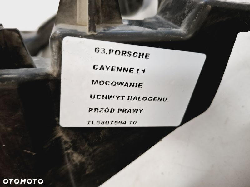 porsche cayenne i 1 7l5 lift mocowanie halogenu prawy przód 7l5807594 - 3
