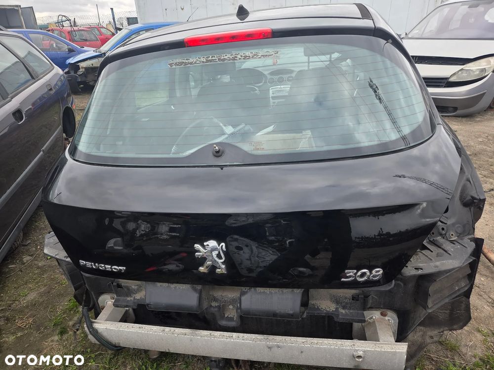 Klapa tył Peugeot 308 I Hatchback CZARNA KTV Kompletna - 3
