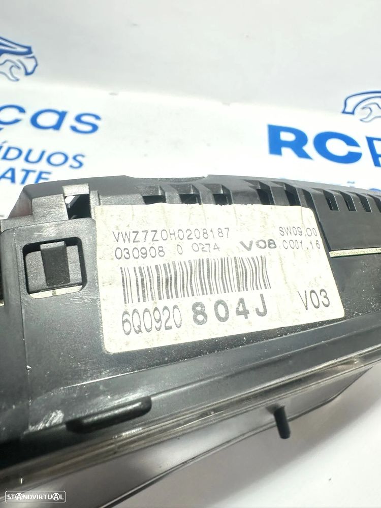 .Quadrante Tablier VW Volkswagen Polo MK3 6N2 6Q0920804J 2002 - 2009 - 8