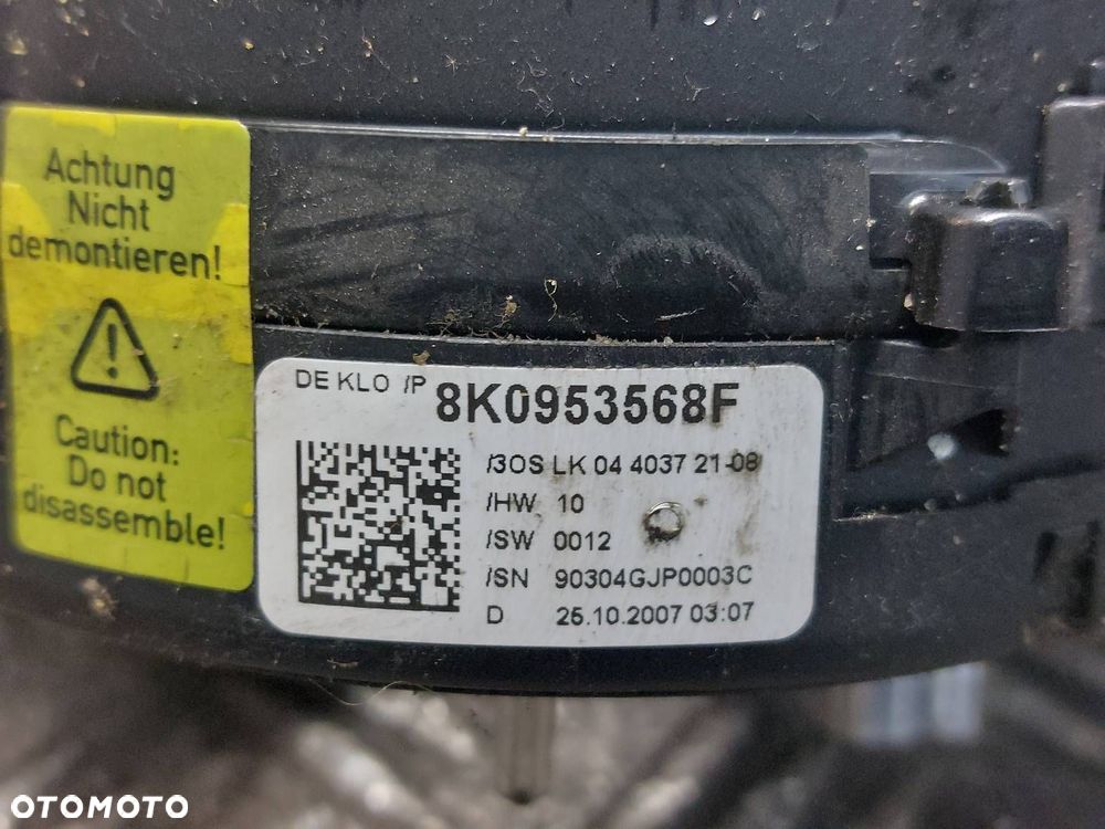 MANETKA PRZEŁĄCZNIK ZESPOLONY TAŚMA AIRBAG AUDI A4 B8 8K0953568F 8K0953502C - 3