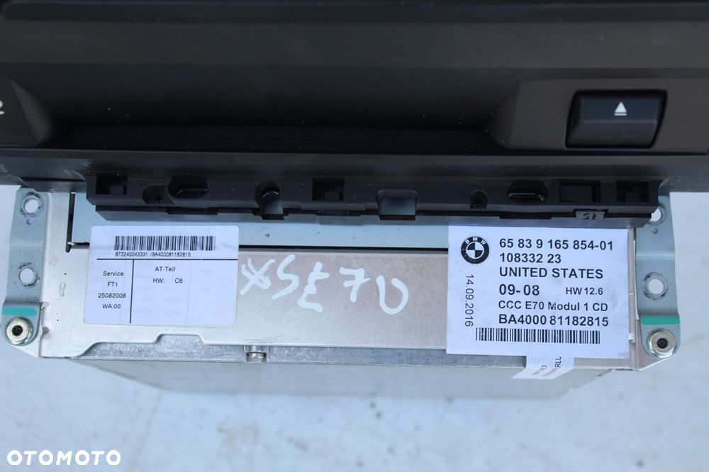 RADIO CZYTNIK CCC CD BMW X5 E70 X6 E71 9165854 - 2