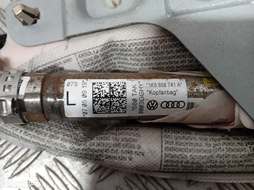 Cortina Cortinas de Airbag VW Scirocco 3 III 1K8880741A 1K8880742A Original - 4