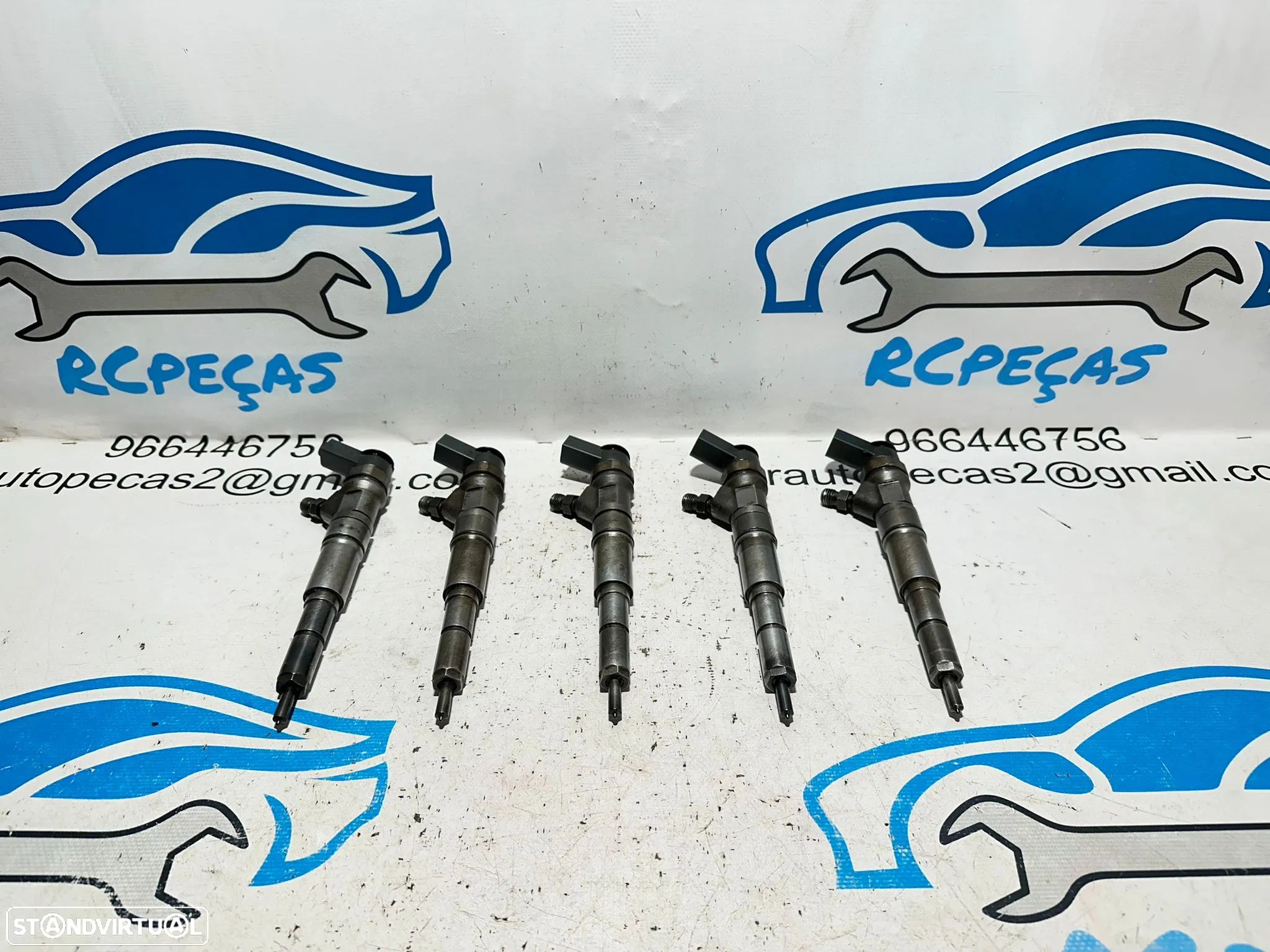 .Conjunto de 5 injetores Bosch BMW Serie 5 E60 Sedan E61 Touring M57D25 256D2 M57 D25 525d 177cv 2006 - 2016 - 1
