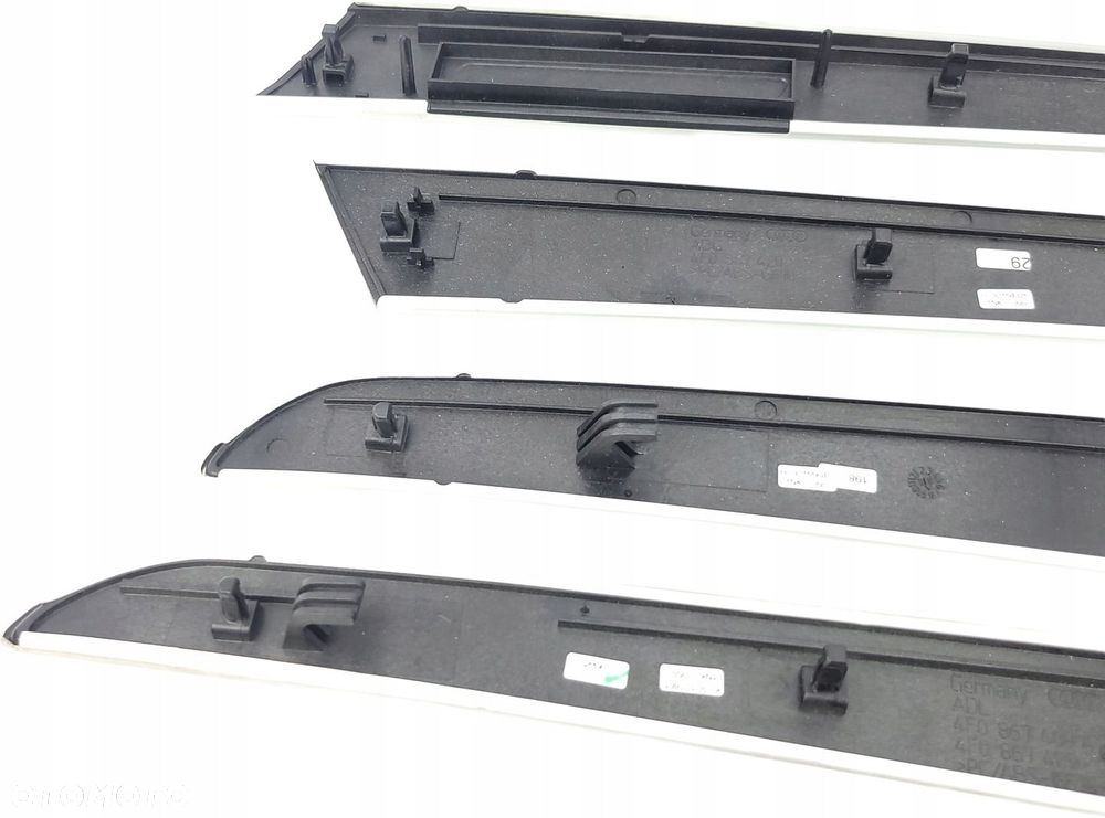 AUDI A6 C6 LIFT LISTWY DRZWI OZDOBNE DEKORY S-LINE SZCZOTKOWANE 1NK TUNEL - 11