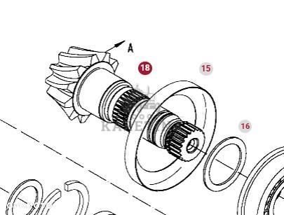 Valtra S274 S294 S324 S394 Fendt S927 S930 S939 Wałek Zębaty Mechanizmu Różnicowego 945100410010 - 1