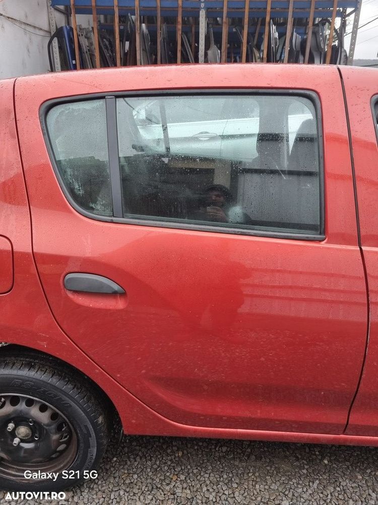 Usa Dreapta Spate Dacia Sandero 2 2012 - 2016 Hatchback 4 Usi Rouge de Feu TEB76 (1403) - 1