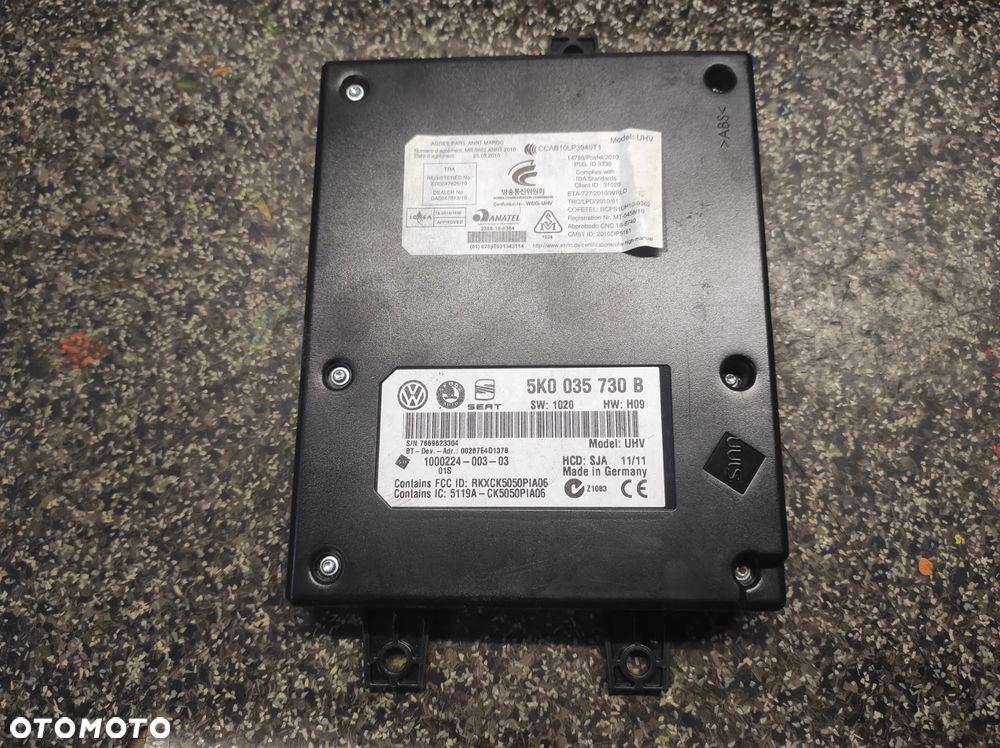 STEROWNIK MODUŁ BLUETOOTH 5K0035730B VW AUDI SEAT SKODA SPRAWNY GWARANCJA WYSYŁKA !!!!