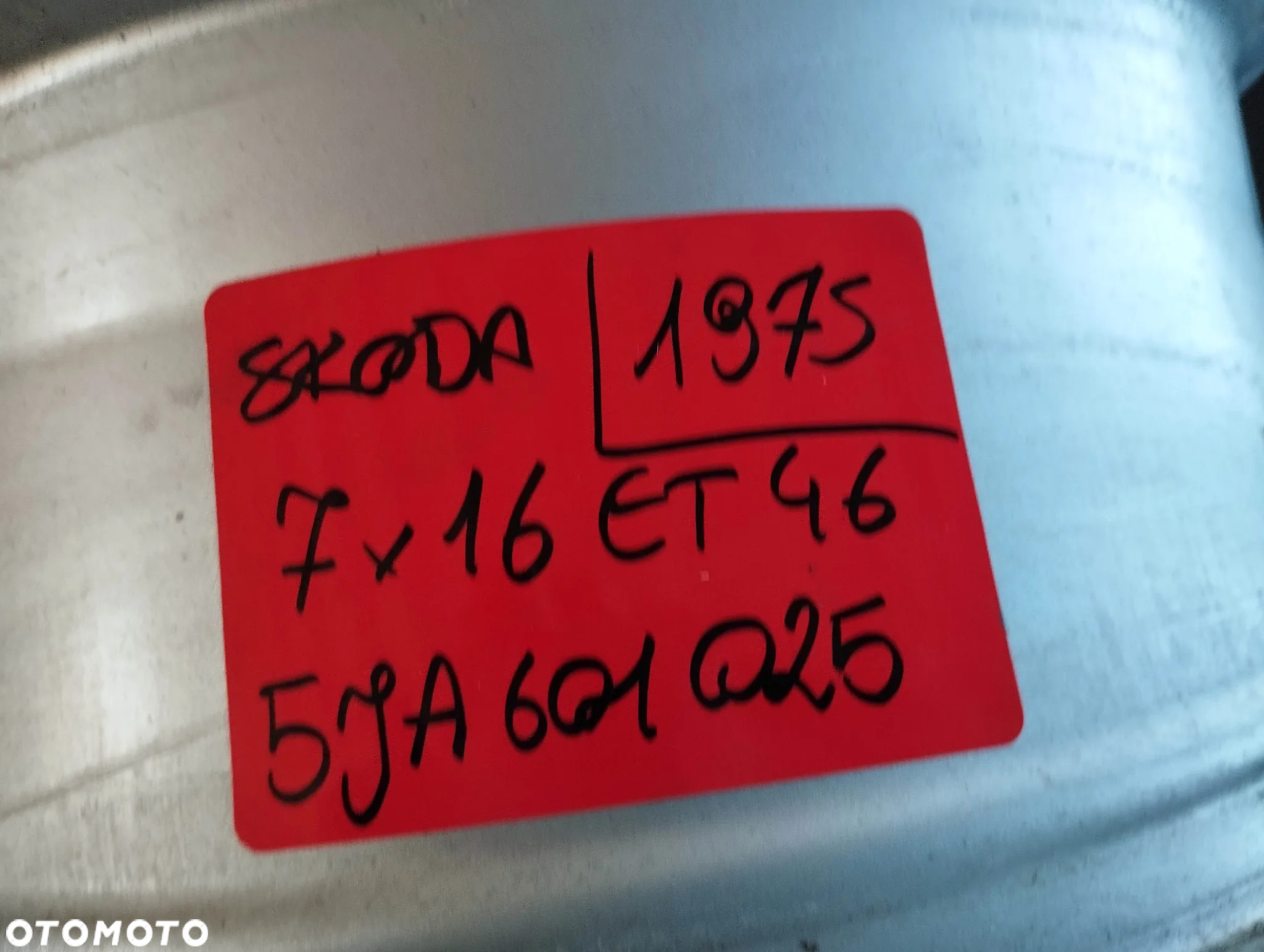 SKODA FELGA ALU RAPID FABIA 5X100 7 X 16 ET 46 1SZT 5JA 601025 - 6