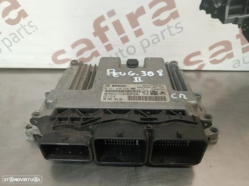 UNIDADE / CENTRALINA DO MOTOR PEUGEOT 308 II / CITROEN C4 II 1.6HDI 0281030548 EDC17C10 9808016480 - 1