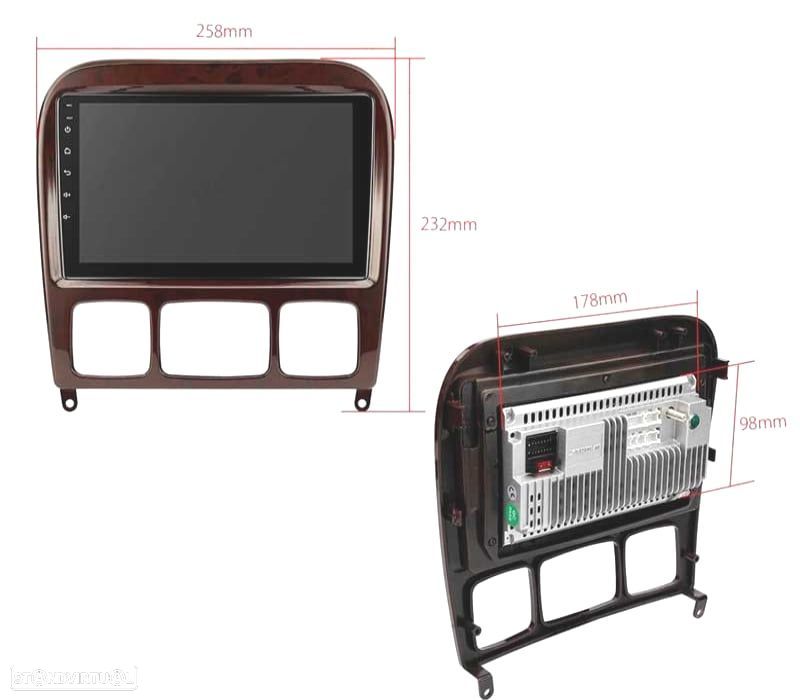 AUTO RÁDIO 9″ GPS ANDROID 13 PARA MERCEDES CLASE S W220 98-05 - 8