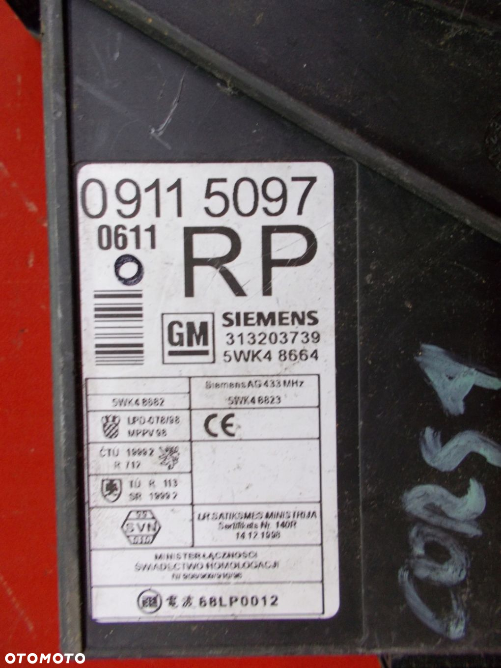 OPEL CORSA C MERIVA A COMBO 313203739 MODUŁ KOMFORTU 99-07 - 2