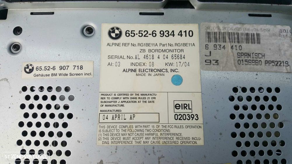 SISTEMA NAVEGAÇÃO GPS BMW SERIE 3 CABRIO (E46) 318 CI - 5