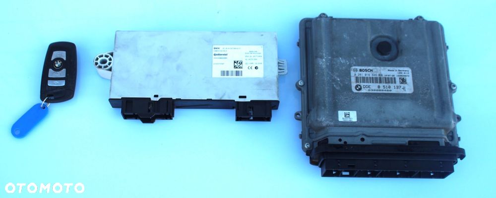ZESTAW KOMPUTER MODUŁ KLUCZYK BMW F10 F11 2.0D N47D20C 8510137 9230944 - 1