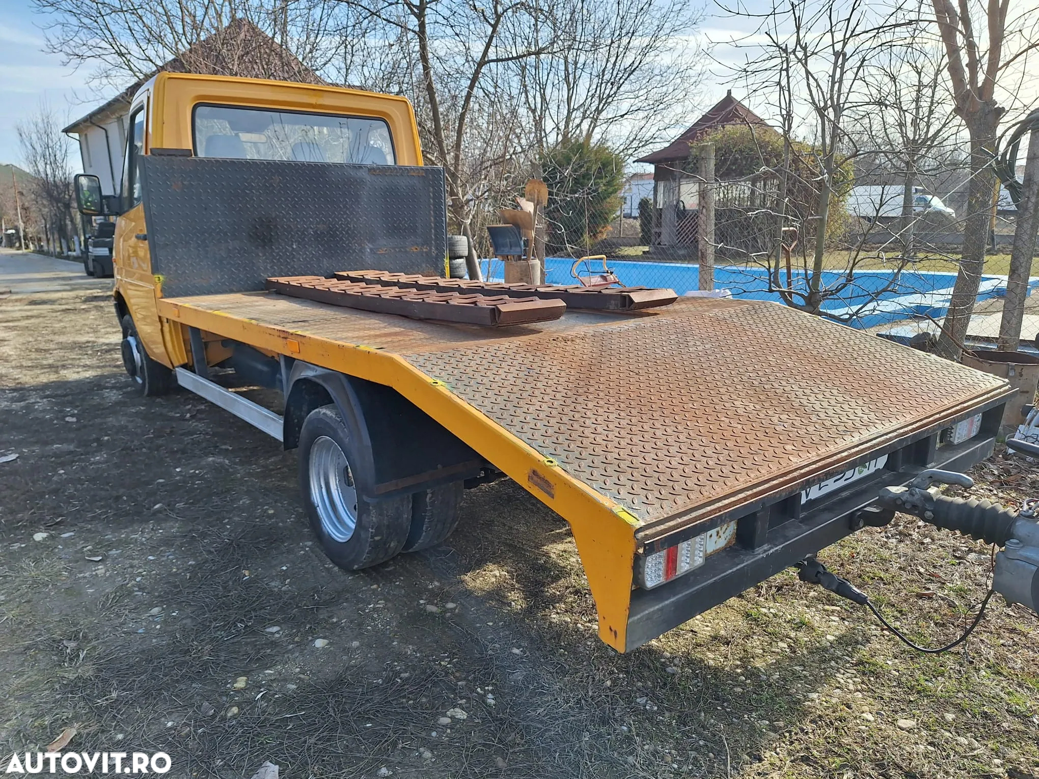 Mercedes-Benz 3.5t Sprinter 408D-autoplatforma BA14-punte dubla /km 215000 reali +rampe - 13