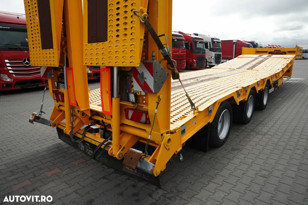 Louault TRACTOR 13,6 M / BETON JOS / PLATFORMĂ HIDRAULICĂ / RAMPE HIDRAULICE / AX DE DIRECȚIE / TRONCIU / LĂRGIRE - 11