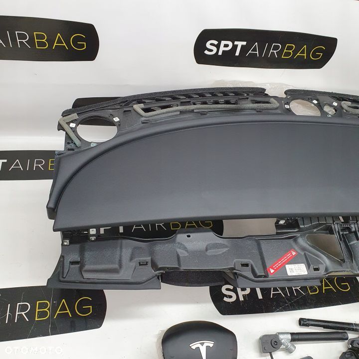 TESLA 3 III DESKA ROZDZIELCZA KONSOLA KOKPIT PULPIT PODUSZKI AIRBAG AIR BAG PASY KIT SET - 2