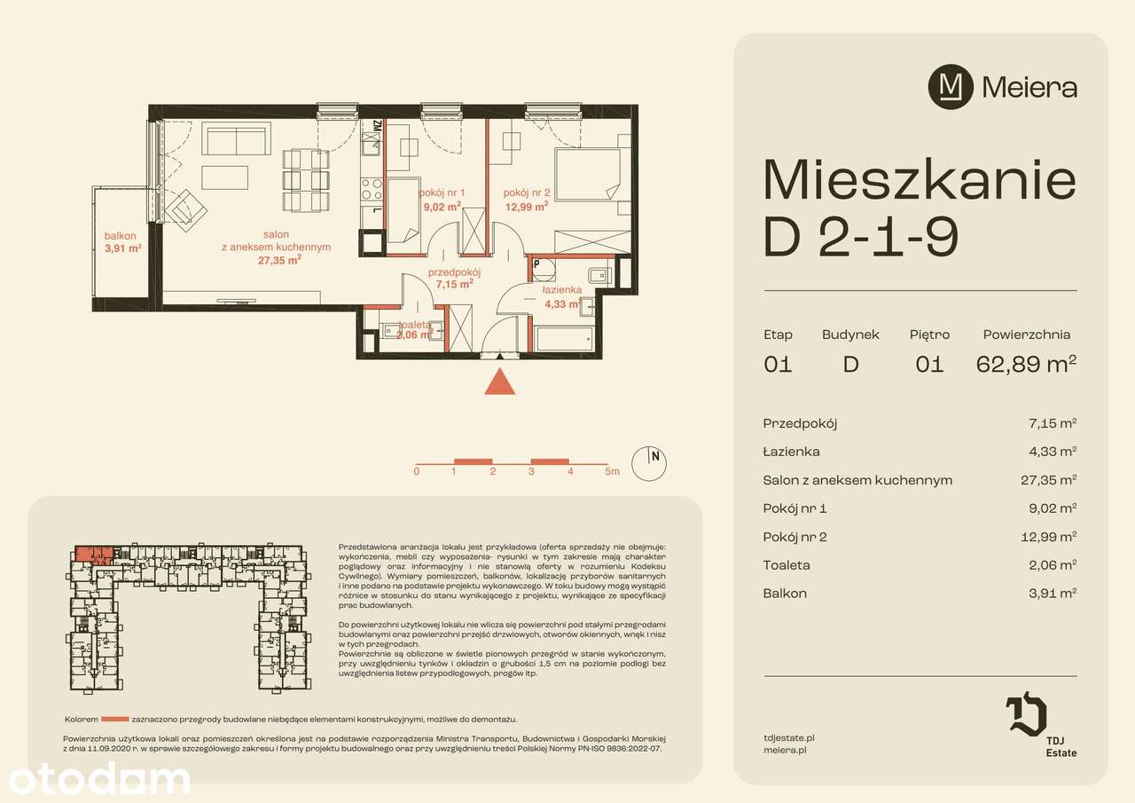 3-pokojowe mieszkanie 62m2 + balkon Bezpośrednio - Pełny obrazek: 2/13