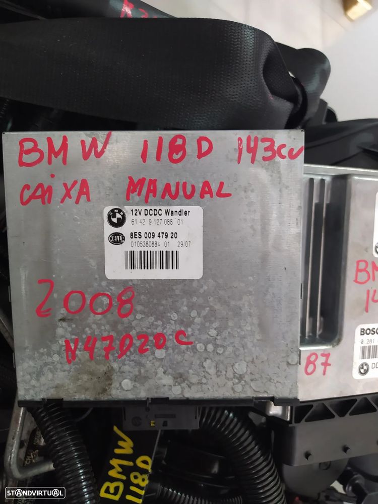 Motor BMW 118D 143cv E87 E90 2008 N47D20C caixa 6 velocidades CBB - 15