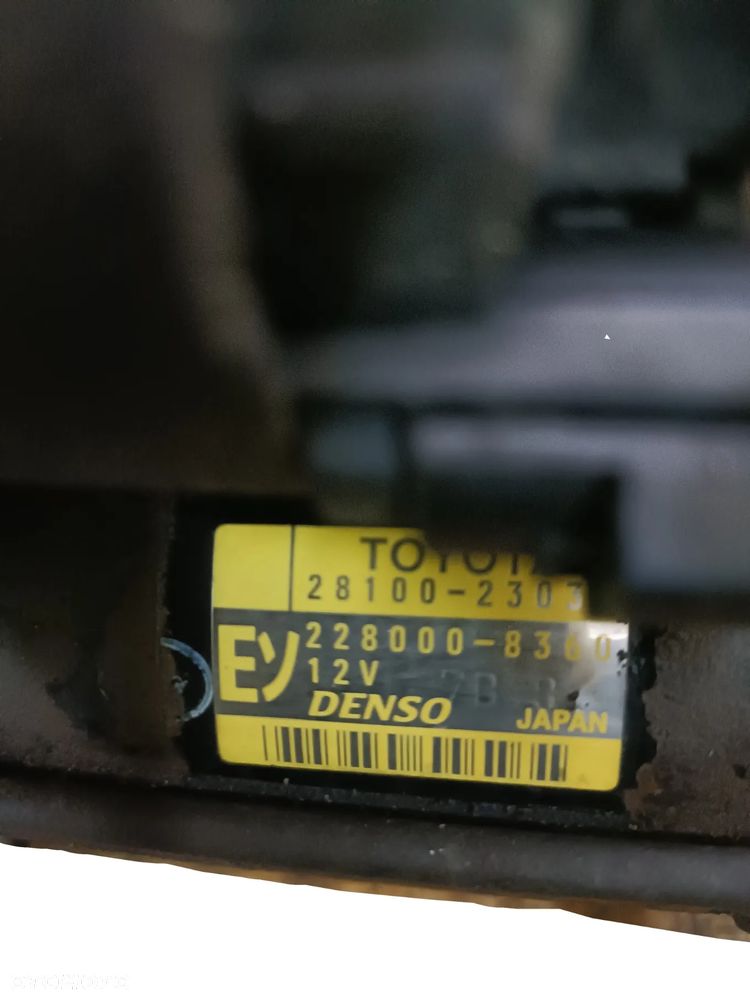 TOYOTA YARIS I 99-05 1,3 B rozrusznik DENSO 228000-8360 28100-23030 * - 5