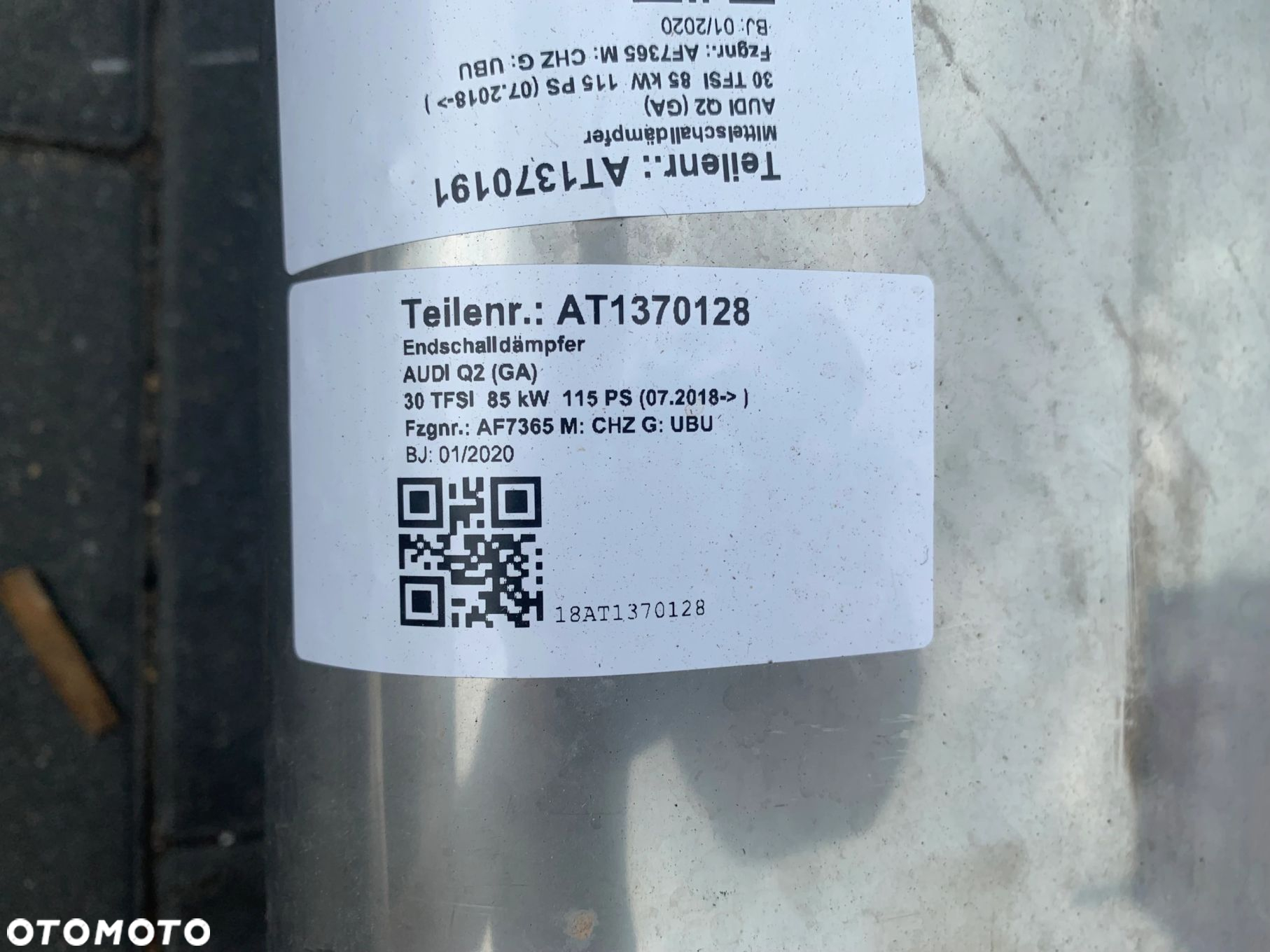 WYDECH TŁUMIK AUDI Q2 81A 1.0TFSI 5Q0253211BA JAK NOWY - 7