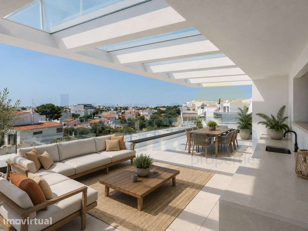 Moradia T4 de Arquitetura Contemporânea com Piscina, Rooftop e Vist... - Grande imagem: 5/46