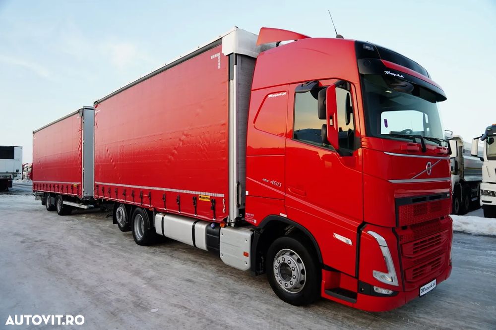 Volvo FH 460 / COMBINAT TANDEM / 120 M3 / TRANSPORT / I-SAVE / I-PARK COOL / PUNTE RIDICATĂ / PUNTE DIRECȚIE / CORTINĂ RANFORSATĂ - 2