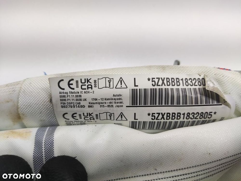 KURTYNA POWIETRZNA LEWA AIR-BAG OPEL CORSA F 2019-2024 9827991480 - 4