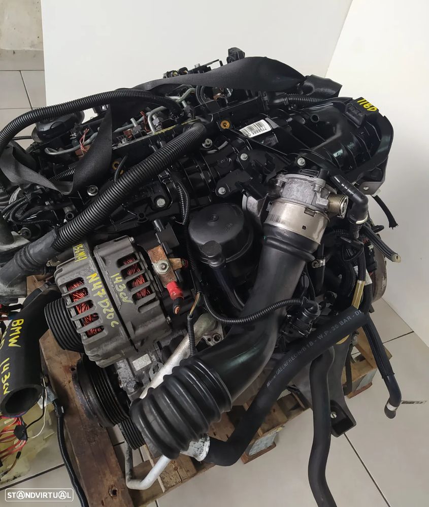 Motor BMW 118D 143cv E87 E90 2008 N47D20C caixa 6 velocidades CBB - 5