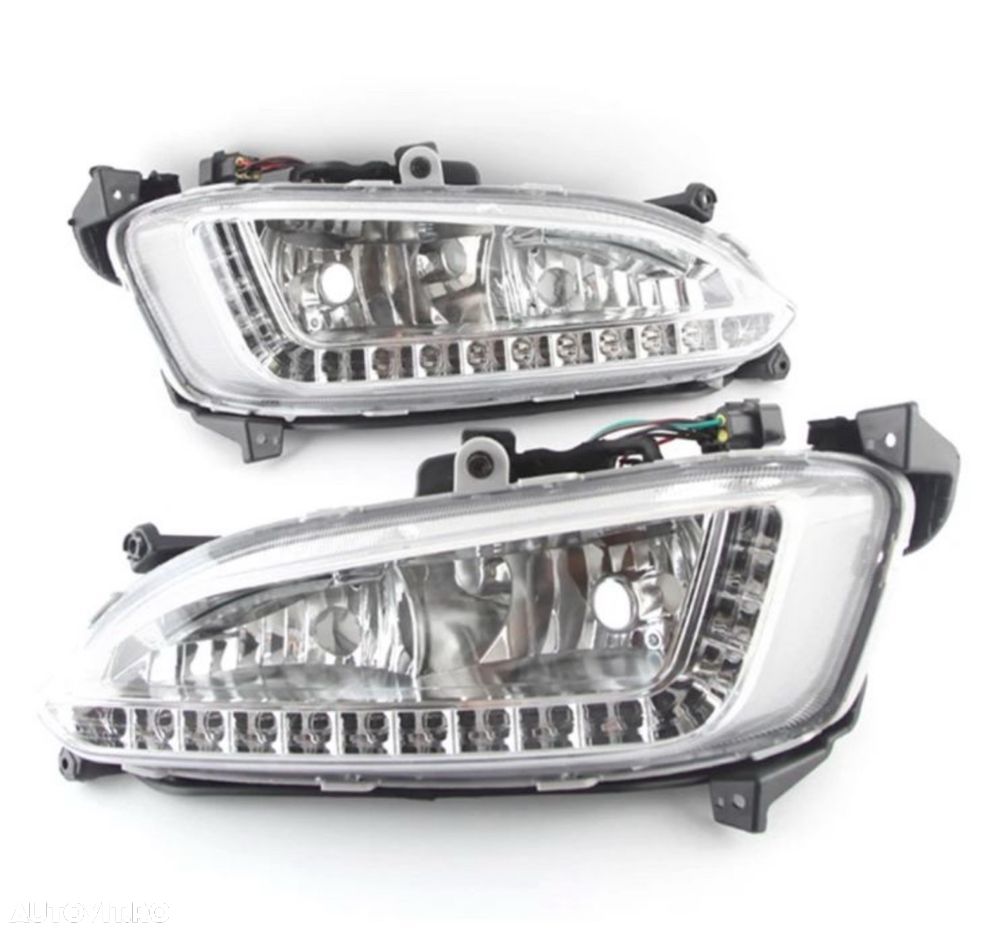 Lumina De Zi Proiector Far Ceata DRL Daytime Hyundai Santa Fe 2013- - 1