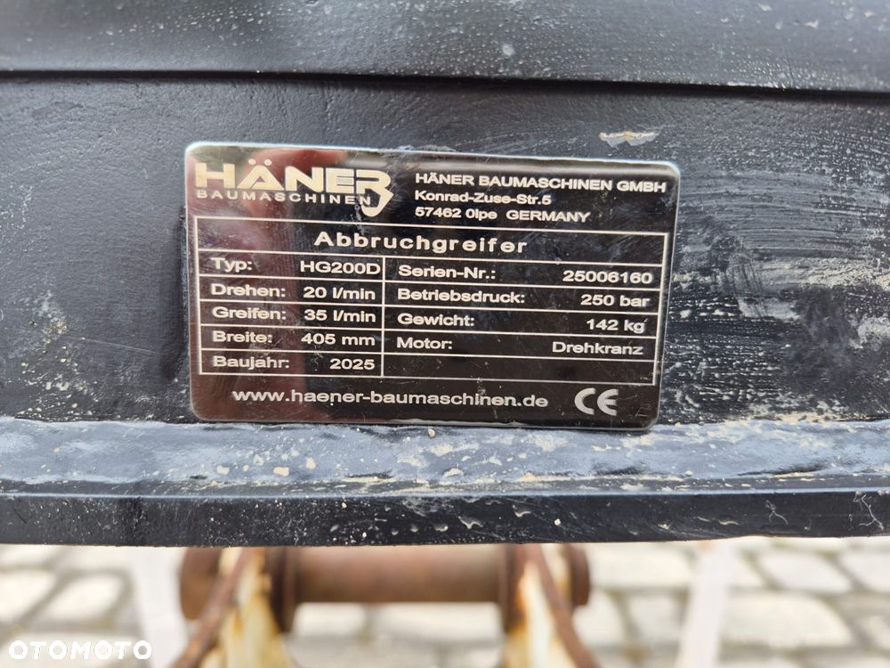 Chwytak chydrauliczny obrotowy sortujący wyburzeniowy kleszcze Haner 142kg, NOWE!!! - 11