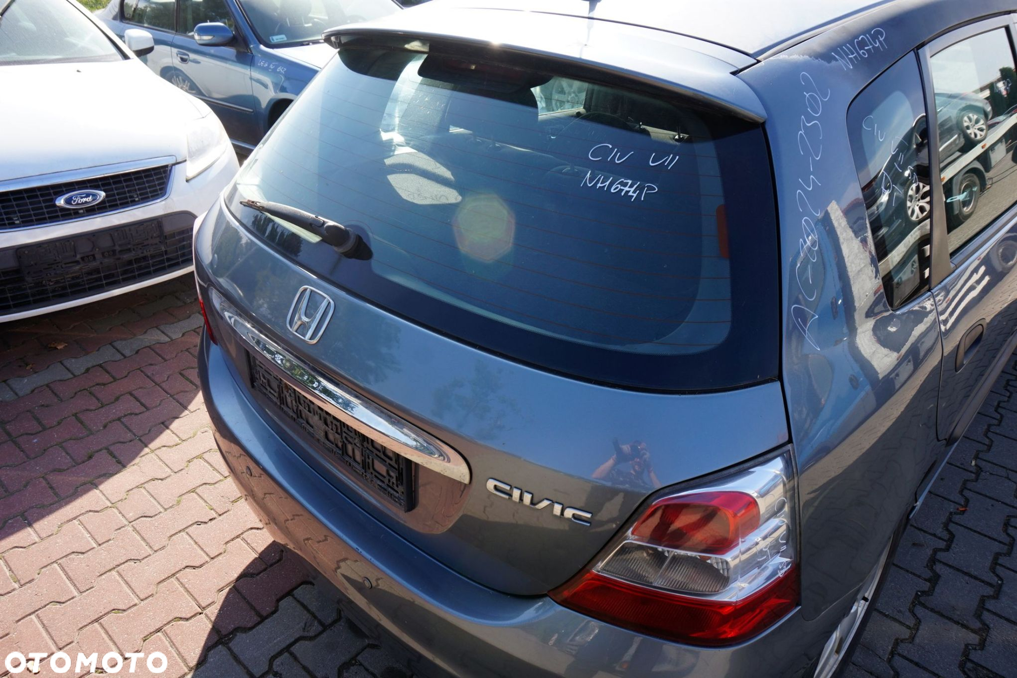 KLAPA BAGAŻNIKA TYLNA CIVIC VII LIFT 5D HB NH674P  SZARY COSMIC HONDA 2004-2006 - 3