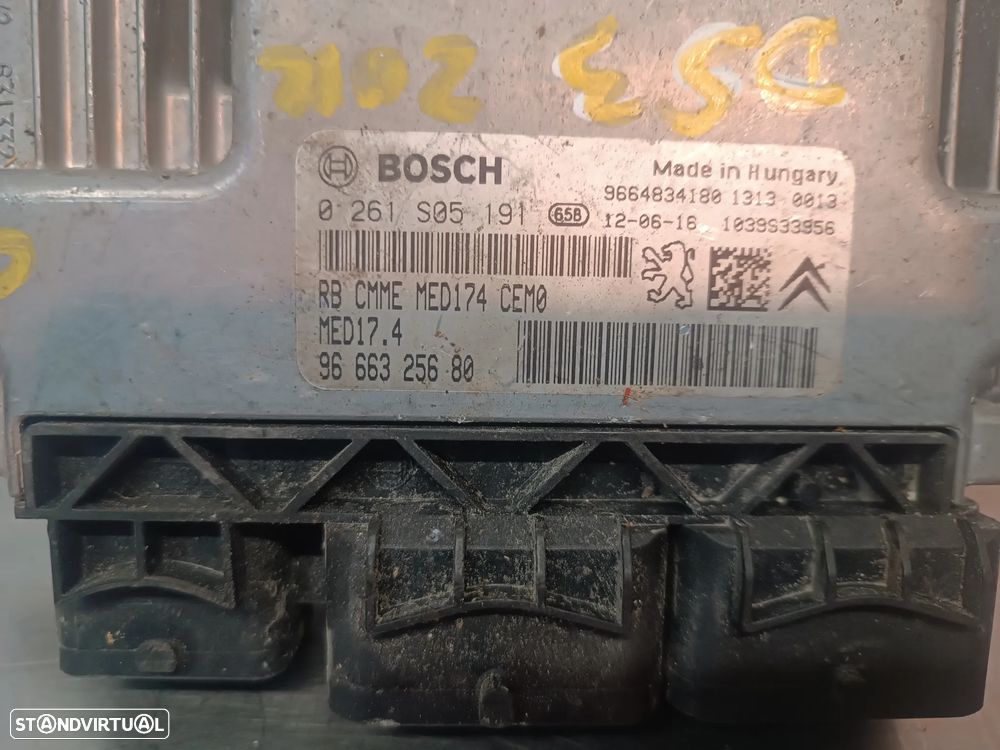 UNIDADE / CENTRALINA DO MOTOR PEUGEOT / CITROEN / DS3 1.6THP 0261S05191 9666325680 MED17.4 - 2