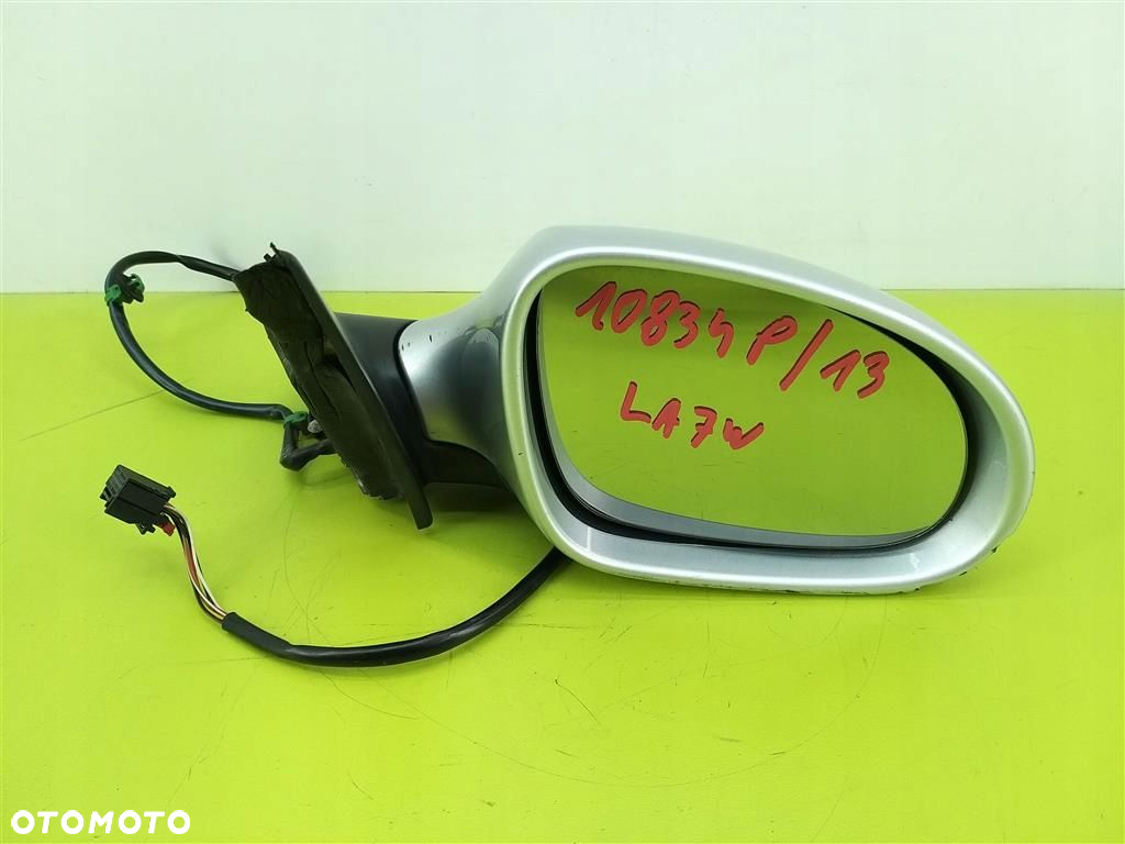 Lusterko prawe VW Passat B6 2005-2010 SREBRNE LA7W 6 PIN elektryczne - 4