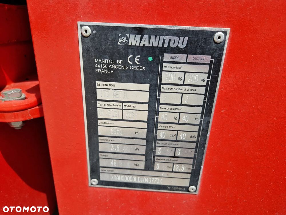 Manitou 170 AETJL jak JLG 510AJ Genie Z-45/25 RZ139 - 9