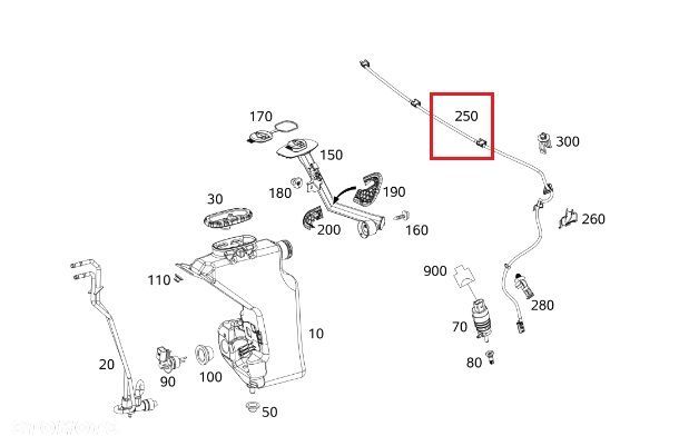 MERCEDES GLC EQC Przewod plynu spryskiwaczy ORYGINAL - 2