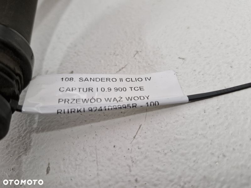 SANDERO 2 II CAPTUR I CLIO IV 0.9 900 TCE PRZEWÓD PRZEWODY WODY RURKI 924109995R - 8