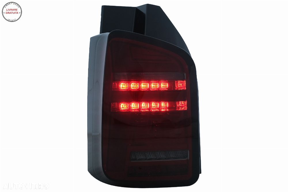 Stopuri Full LED VW Transporter V T5 Facelift (2010-2015) Rosu Fumuriu- livrare gratuita - 2