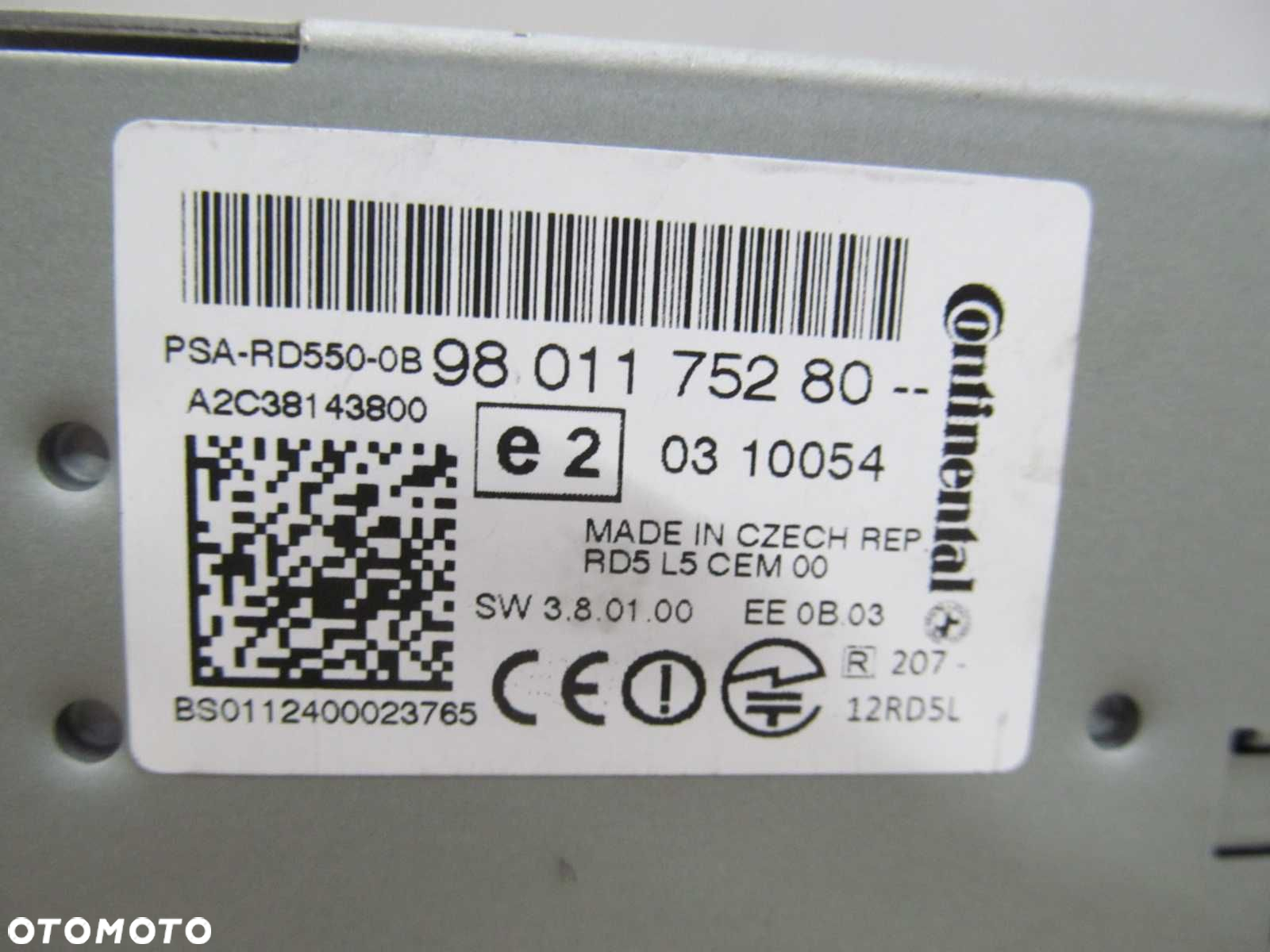 PEUGEOT 508 RADIO CD RD550 9801175280 10-14 - 6