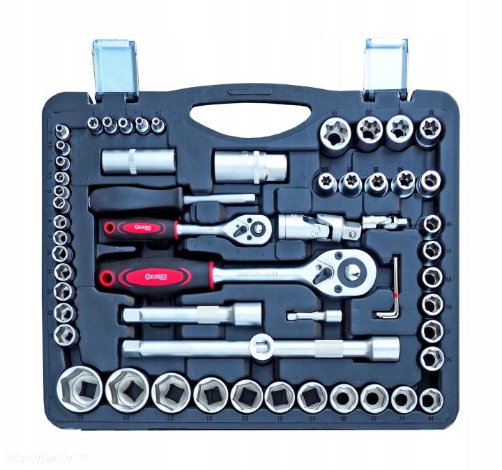 Zestaw nasadek , grzechotki , redukcje  1/2"  1/4"  108 EL  Grubber - 4