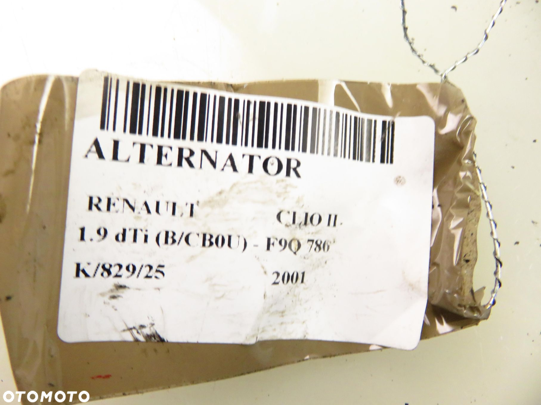 ALTERNATOR RENAULT CLIO II 1.9 dTi (B/CB0U) - F9Q 780 - 2