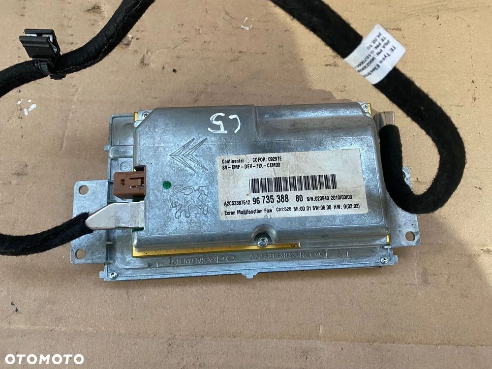 EKRAN WYŚWIETLACZ MONITOR RADIA NAWIGACJI 9673538880 CITROEN C5 III X7 - 2