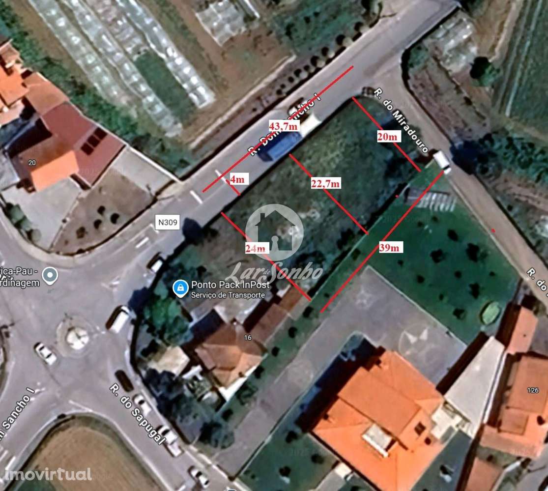 Terreno de construção p/ moradia individual com 861m2 em Fradelos - Grande imagem: 4/13